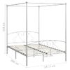 Cama Matrimonial | Cama Para Adultos | Estructura De Cama Con Dosel Metal Blanco 140x200 Cm Cfw575319