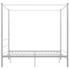 Cama Matrimonial | Cama Para Adultos | Estructura De Cama Con Dosel Metal Blanco 160x200 Cm Cfw721946