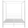 Cama Matrimonial | Cama Para Adultos | Estructura De Cama Con Dosel Metal Blanco 160x200 Cm Cfw721946