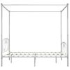 Cama Matrimonial | Cama Para Adultos | Estructura De Cama Con Dosel Metal Blanco 200x200 Cm Cfw907740