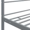 Cama Individual | Cama Para Adultos | Estructura De Cama Con Dosel Metal Gris 90x200 Cm Cfw496836