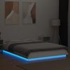 Cama Matrimonial | Cama Para Adultos | Estructura De Cama Con Led Madera Ingeniería Blanco 135x190 Cm Cfw84321