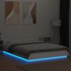 Cama Matrimonial | Cama Para Adultos | Estructura De Cama Con Led Madera Ingeniería Blanco 140x190 Cm Cfw57931