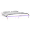 Cama Matrimonial | Cama Para Adultos | Estructura De Cama Con Led Madera Maciza 120x190 Cm Cfw561335