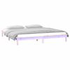 Cama Matrimonial | Cama Para Adultos | Estructura De Cama Con Led Madera Maciza 120x200 Cm Cfw841930