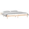 Cama Matrimonial | Cama Para Adultos | Estructura De Cama Con Led Madera Maciza 120x200 Cm Cfw841930