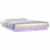 Cama Matrimonial | Cama Para Adultos | Estructura De Cama Con Led Madera Maciza 140x190 Cm Cfw488526