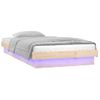 Cama Individual | Cama Para Adultos | Estructura De Cama Con Led Madera Maciza 75x190 Cm Cfw463901