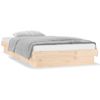 Cama Individual | Cama Para Adultos | Estructura De Cama Con Led Madera Maciza 90x190 Cm Cfw373216