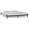 Cama Matrimonial | Cama Para Adultos | Estructura De Cama Con Led Madera Maciza Gris 120x200 Cm Cfw818645