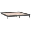 Cama Matrimonial | Cama Para Adultos | Estructura De Cama Con Led Madera Maciza Gris 120x200 Cm Cfw818645