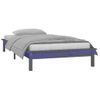 Cama Individual | Cama Para Adultos | Estructura De Cama Con Led Madera Maciza Gris 75x190 Cm Cfw496059