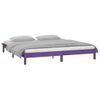 Cama Matrimonial | Cama Para Adultos | Estructura De Cama Con Led Madera Maciza Marrón Miel 120x190 Cm Cfw925911