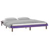 Cama Matrimonial | Cama Para Adultos | Estructura De Cama Con Led Madera Maciza Marrón Miel 200x200 Cm Cfw987447