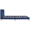 Cama Matrimonial | Cama Para Adultos | Estructura De Cama Con Led Tela Azul 180x200 Cm Cfw982548