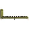 Cama Matrimonial | Cama Para Adultos | Estructura De Cama Con Led Tela Verde 120x200 Cm Cfw956780