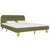 Cama Matrimonial | Cama Para Adultos | Estructura De Cama Con Led Tela Verde 180x200 Cm Cfw299643