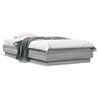 Cama Para Adulto | Cama Individual | Estructura De Cama Con Luces Led Gris Sonoma 75x190 Cm Cfw308091