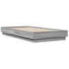 Cama Para Adulto | Cama Individual | Estructura De Cama Con Luces Led Gris Sonoma 75x190 Cm Cfw308091