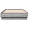 Cama Para Adulto | Cama Individual | Estructura De Cama Con Luces Led Gris Sonoma 75x190 Cm Cfw308091