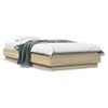 Cama Para Adulto | Cama Individual | Estructura De Cama Con Luces Led Roble Sonoma 75x190 Cm Cfw870434