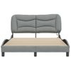 Cama Matrimonial | Cama Para Adultos | Estructura De Cama Con Luces Led Tela Gris Claro 140x200 Cm Cfw196570