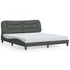 Cama Matrimonial | Cama Para Adultos | Estructura De Cama Con Luces Led Tela Gris Oscuro 180x200 Cm Cfw880671