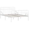 Cama Matrimonial | Cama Para Adultos | Estructura De Cama Con Somier Metal Blanco 140x200 Cm Cfw902270