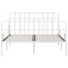 Cama Matrimonial | Cama Para Adultos | Estructura De Cama Con Somier Metal Blanco 140x200 Cm Cfw902270