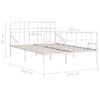 Cama Matrimonial | Cama Para Adultos | Estructura De Cama Con Somier Metal Blanco 140x200 Cm Cfw902270