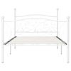 Cama Individual | Cama Para Adultos | Estructura De Cama Con Somier Metal Blanco 90x200 Cm Cfw801753