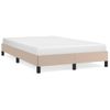 Cama Matrimonial | Cama Para Adultos | Estructura De Cama Cuero Sintético Color Capuchino 120x190 Cm Cfw75135