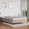 Cama Matrimonial | Cama Para Adultos | Estructura De Cama Cuero Sintético Color Capuchino 140x190 Cm Cfw109540