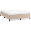 Cama Matrimonial | Cama Para Adultos | Estructura De Cama Cuero Sintético Color Capuchino 140x190 Cm Cfw109540