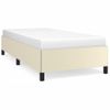 Cama Individual | Cama Para Adultos | Estructura De Cama Cuero Sintético Color Crema 80x200 Cm Cfw842284