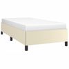 Cama Individual | Cama Para Adultos | Estructura De Cama Cuero Sintético Color Crema 80x200 Cm Cfw842284