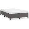 Cama Matrimonial | Cama Para Adultos | Estructura De Cama Cuero Sintético Gris 120x190 Cm Cfw618207