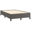 Cama Matrimonial | Cama Para Adultos | Estructura De Cama Cuero Sintético Gris 120x190 Cm Cfw618207