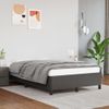 Cama Matrimonial | Cama Para Adultos | Estructura De Cama Cuero Sintético Gris 120x190 Cm Cfw618207