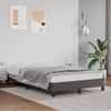 Cama Matrimonial | Cama Para Adultos | Estructura De Cama Cuero Sintético Gris 120x190 Cm Cfw104080