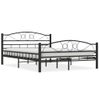 Cama Matrimonial | Cama Para Adultos | Estructura De Cama De Acero Negra 140x200 Cm Cfw176564