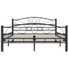 Cama Matrimonial | Cama Para Adultos | Estructura De Cama De Acero Negra 140x200 Cm Cfw176564