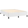 Cama Matrimonial | Cama Para Adultos | Estructura De Cama De Cuero Sintético Blanco 140x190 Cm Cfw706733