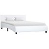 Cama Matrimonial | Cama Para Adultos | Estructura De Cama De Cuero Sintético Blanco 140x200 Cm Cfw509986