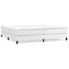 Cama Matrimonial | Cama Para Adultos | Estructura De Cama Box Spring Cuero Sintético Blanco 200x200 Cm Cfw371550