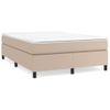 Cama Matrimonial | Cama Para Adultos | Estructura Cama Box Spring Cuero Sintético Capuchino 140x200 Cm Cfw214520