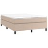 Cama Matrimonial | Cama Para Adultos | Estructura Cama Box Spring Cuero Sintético Capuchino 140x200 Cm Cfw214520