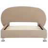 Cama Individual | Cama Para Adultos | Estructura De Cama De Cuero Sintético Color Capuchino 100x200cm Cfw990584