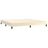 Cama Matrimonial | Cama Para Adultos | Estructura De Cama Box Spring Cuero Sintético Crema 200x200 Cm Cfw402280