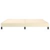 Cama Matrimonial | Cama Para Adultos | Estructura De Cama Box Spring Cuero Sintético Crema 200x200 Cm Cfw402280